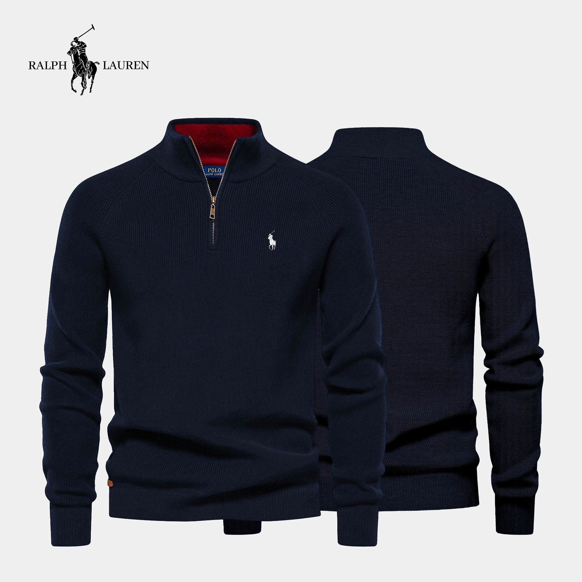 Zipped Collar Sweater R&L + Free Watch